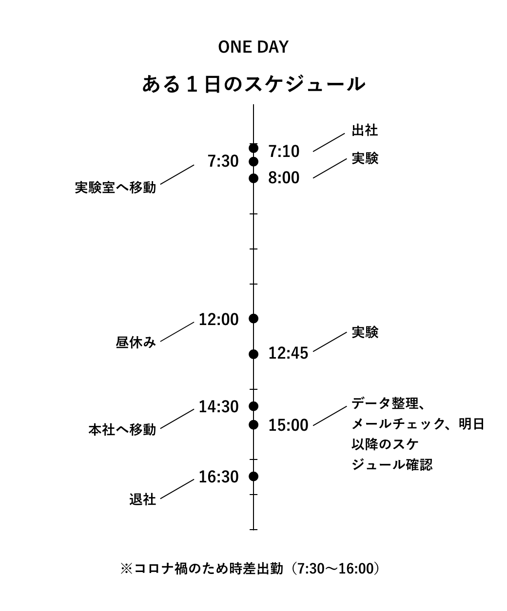 ONE DAY ある1日のスケジュール